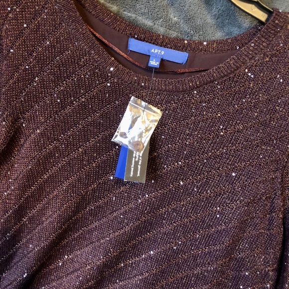 Deep purple sequin blouse - Picture 2 of 2